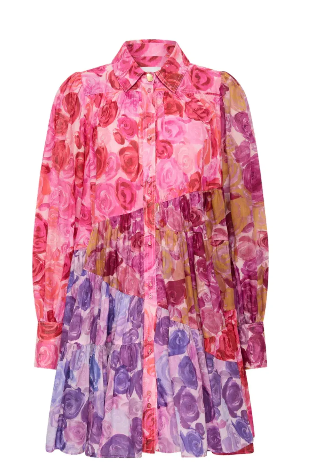 Aje Vision Smock Mini Dress Kaleidoscope Rose Size 16 - Image 6