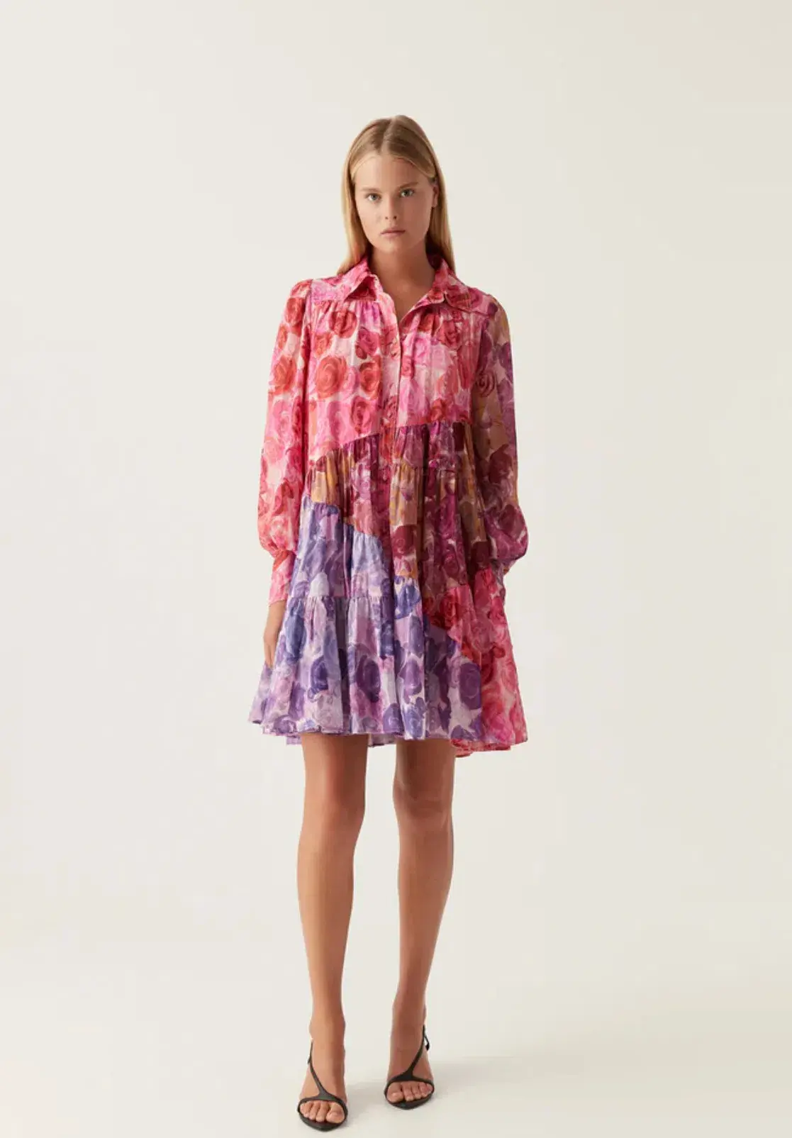 Aje Vision Smock Mini Dress Kaleidoscope Rose Size 16 - Image 1
