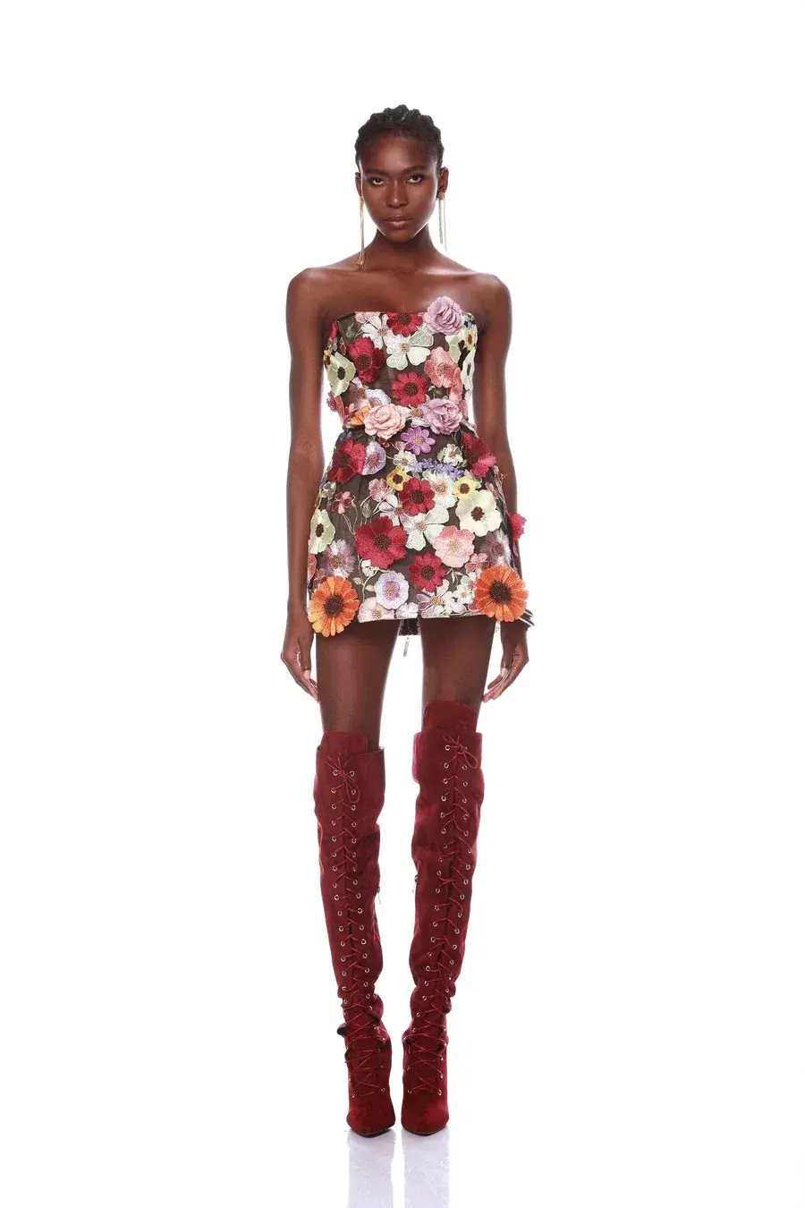 Bronx and Banco Bouquet Maraya Mini Dress Black Floral Size S / AU 8 - Image 1