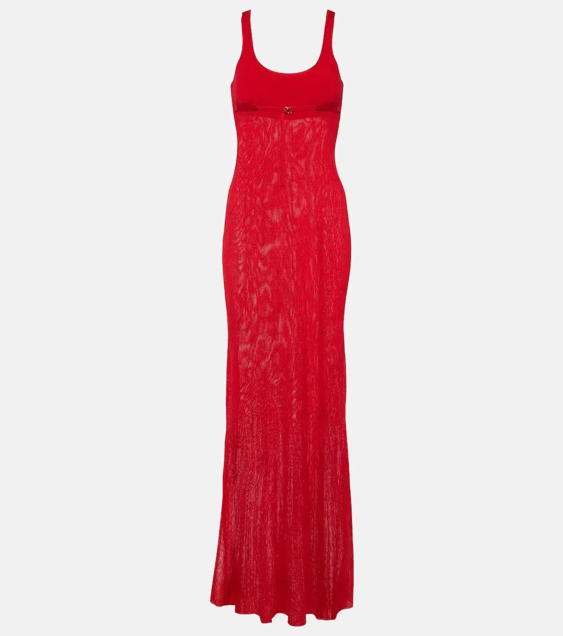 Jacquemus La Robe Maille Oranger Maxi Dress Red Size 12  - Image 3