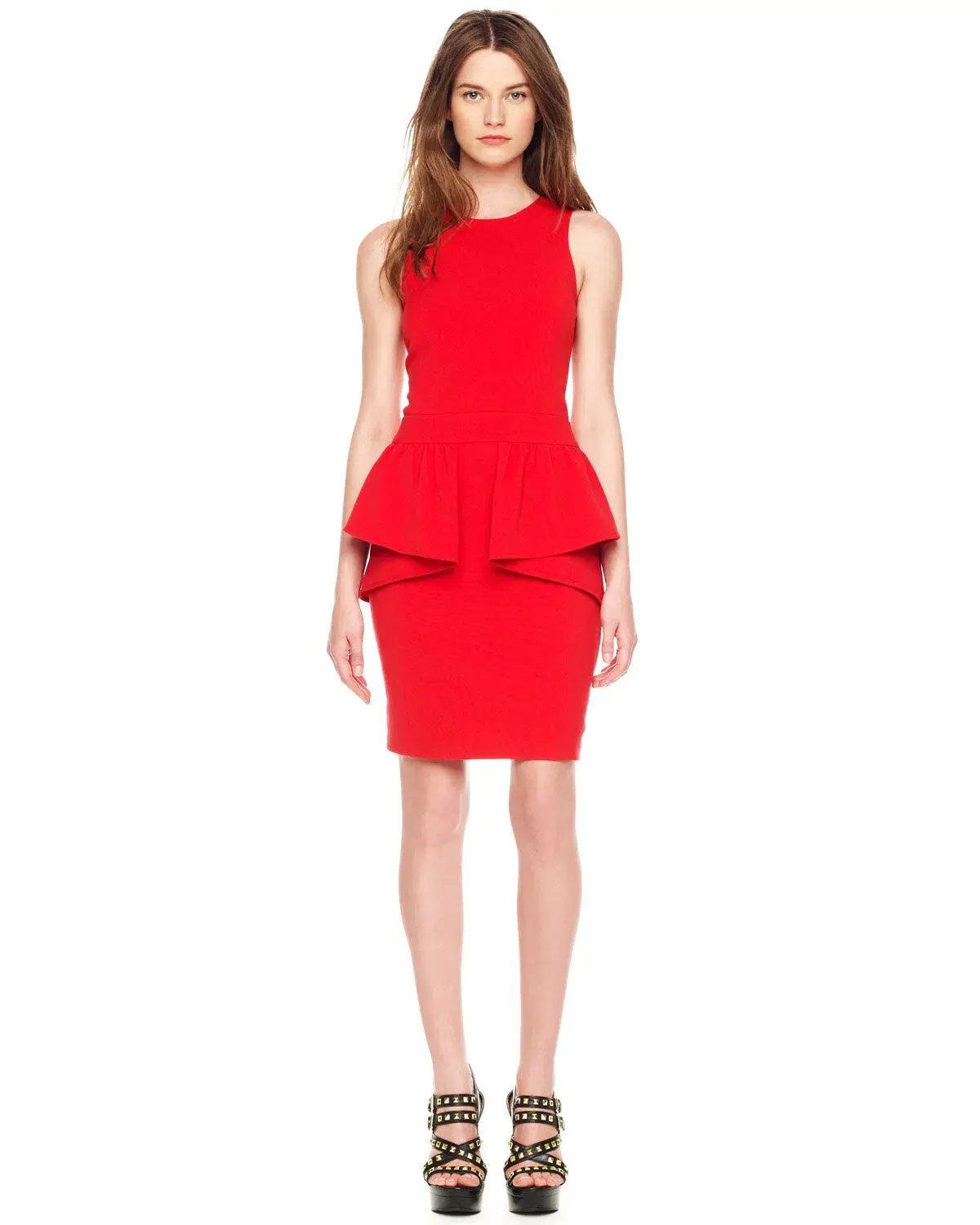 Michael Kors Salsa Peplum Dress Red Size 4/ AU 8 - Image 1