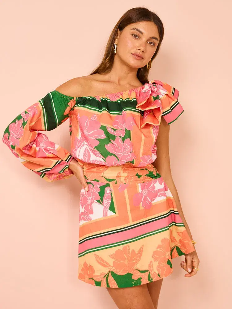 By Nicola Rosa Mini Dress Multi Print Size 14 - Image 2