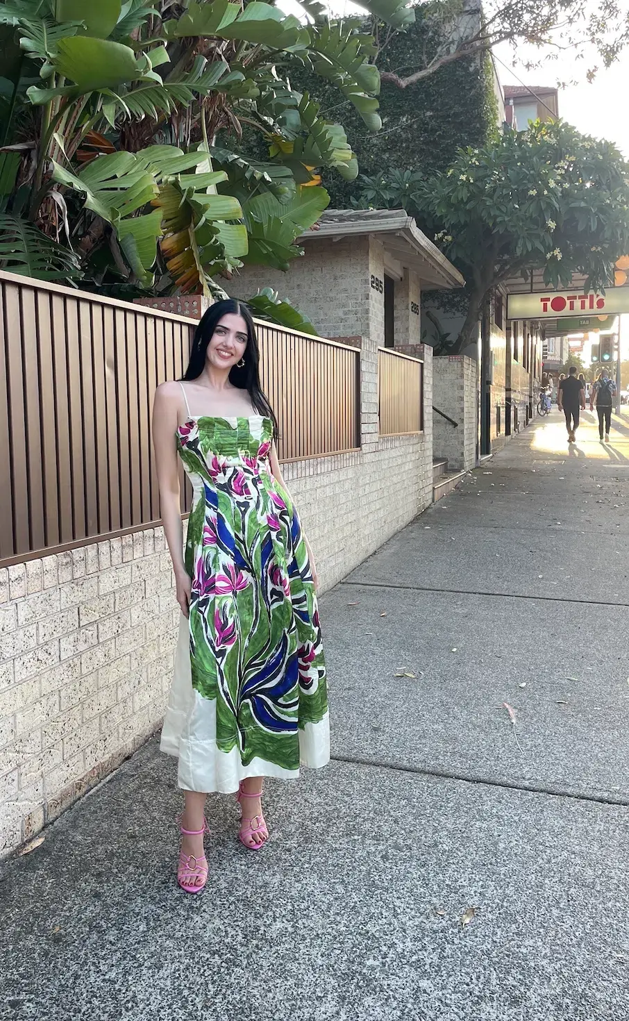 Aje Paradiso Cinched Midi Dress Print Size 8 - Image 3