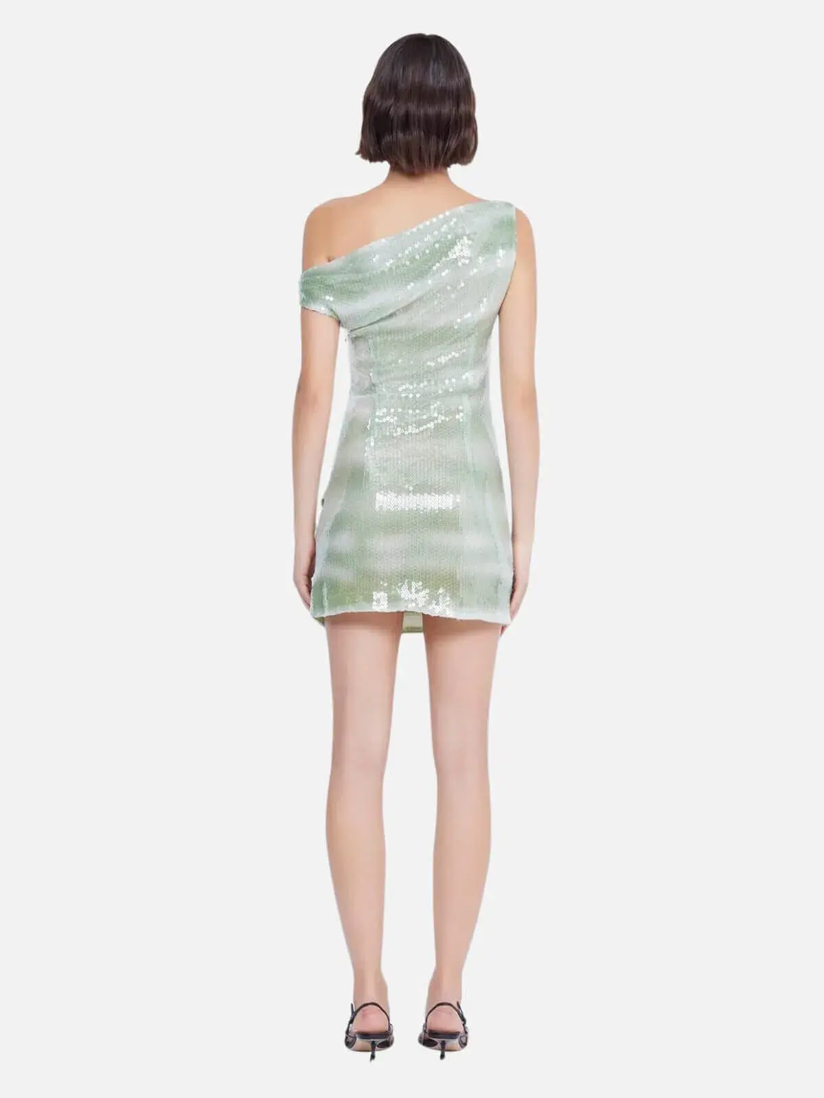 Bec & Bridge Brydie Asym Dress Mint Sequin Size 10 - Image 2