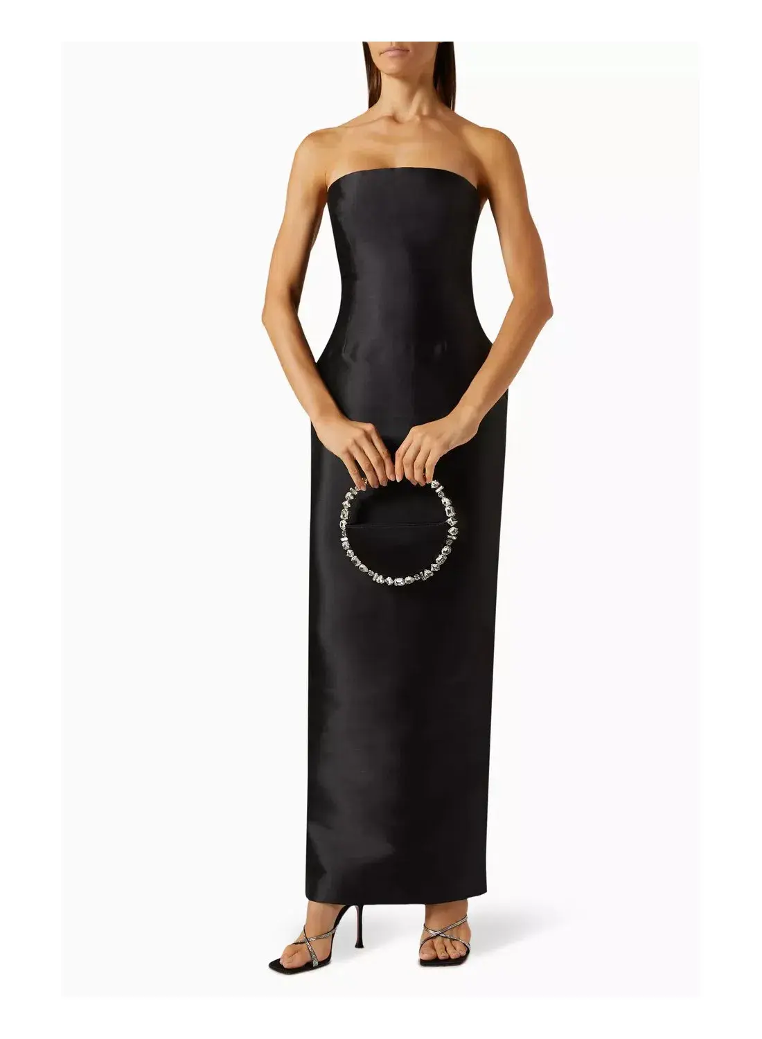 Solace London Pink Lea Puff Sleeve Maxi Dress Black Pink Size 10 - Image 6