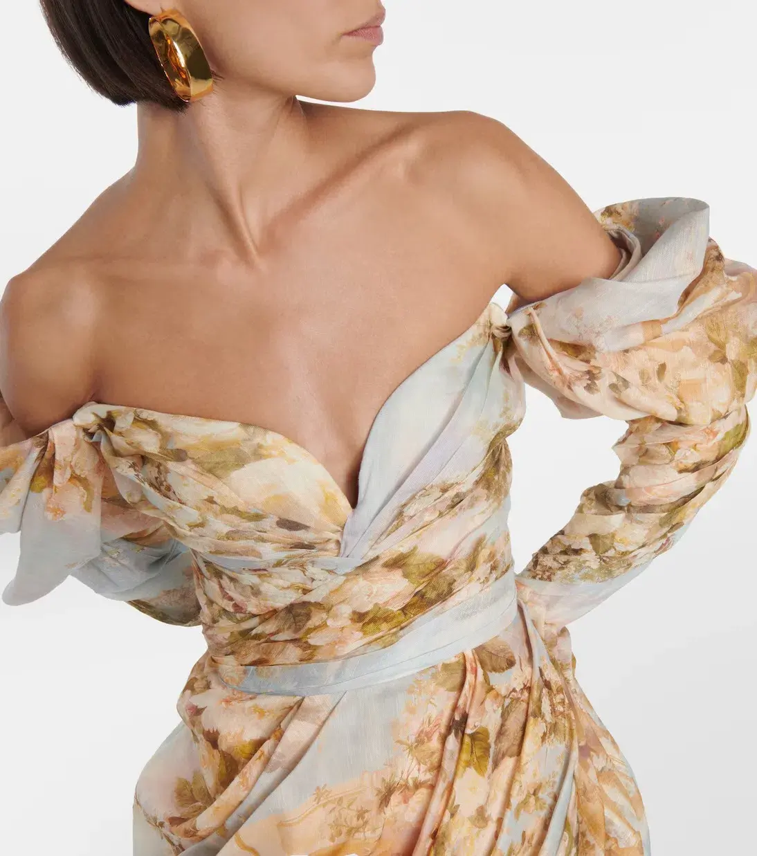 Zimmermann Luminosity Drape Dress Print Size 10 - Image 4