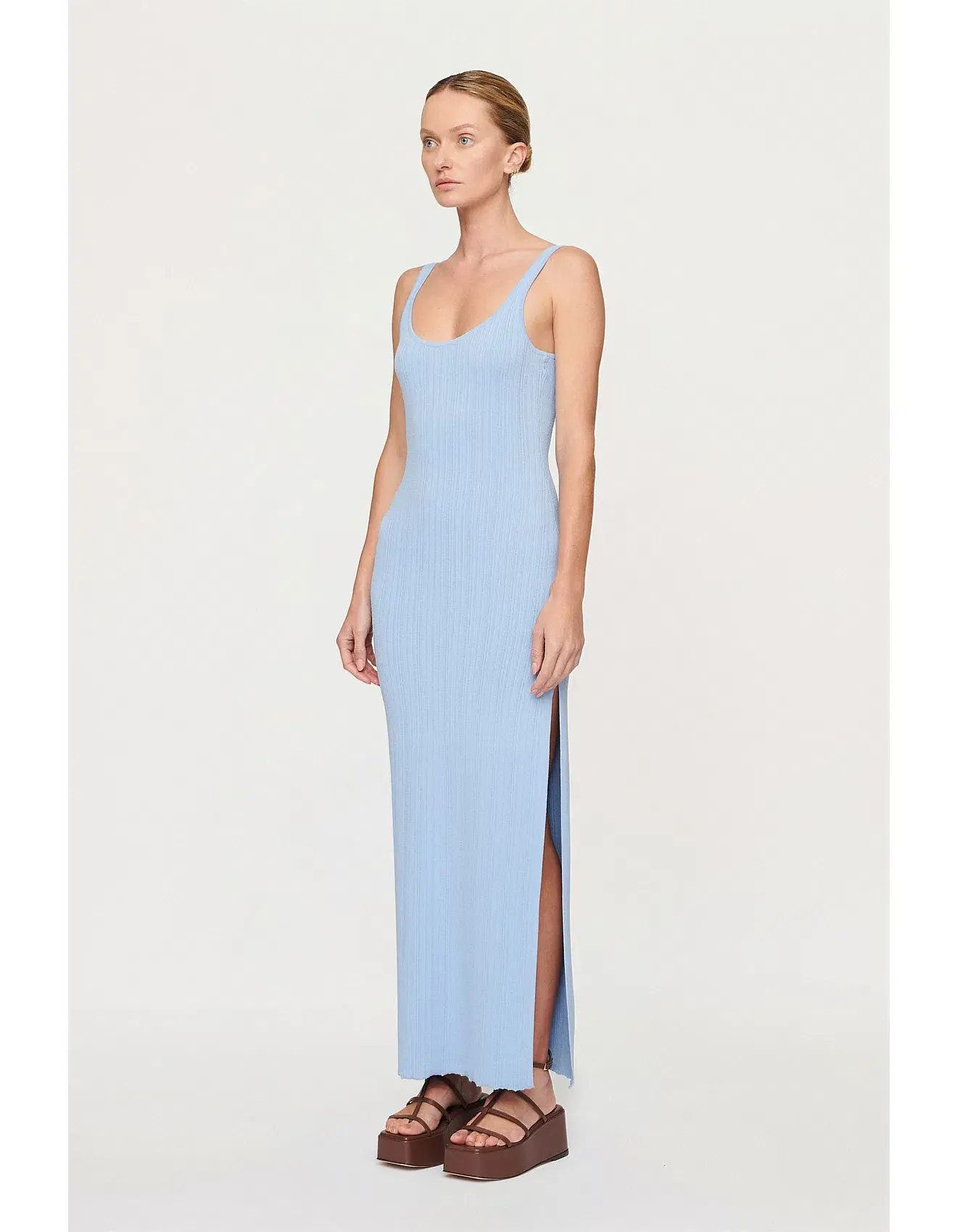 Clea Palmer Ladder Knit Dress Blue Size XS / AU 6 - Image 2
