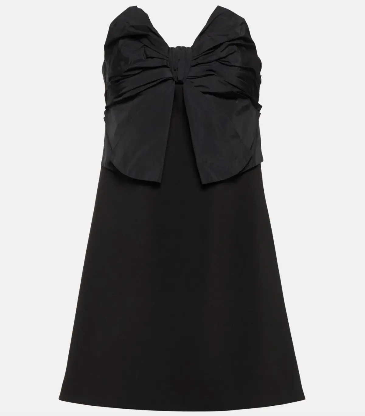 Red Valentino Bow Detailed Strapless Mini Dress Black Size 8 - Image 4