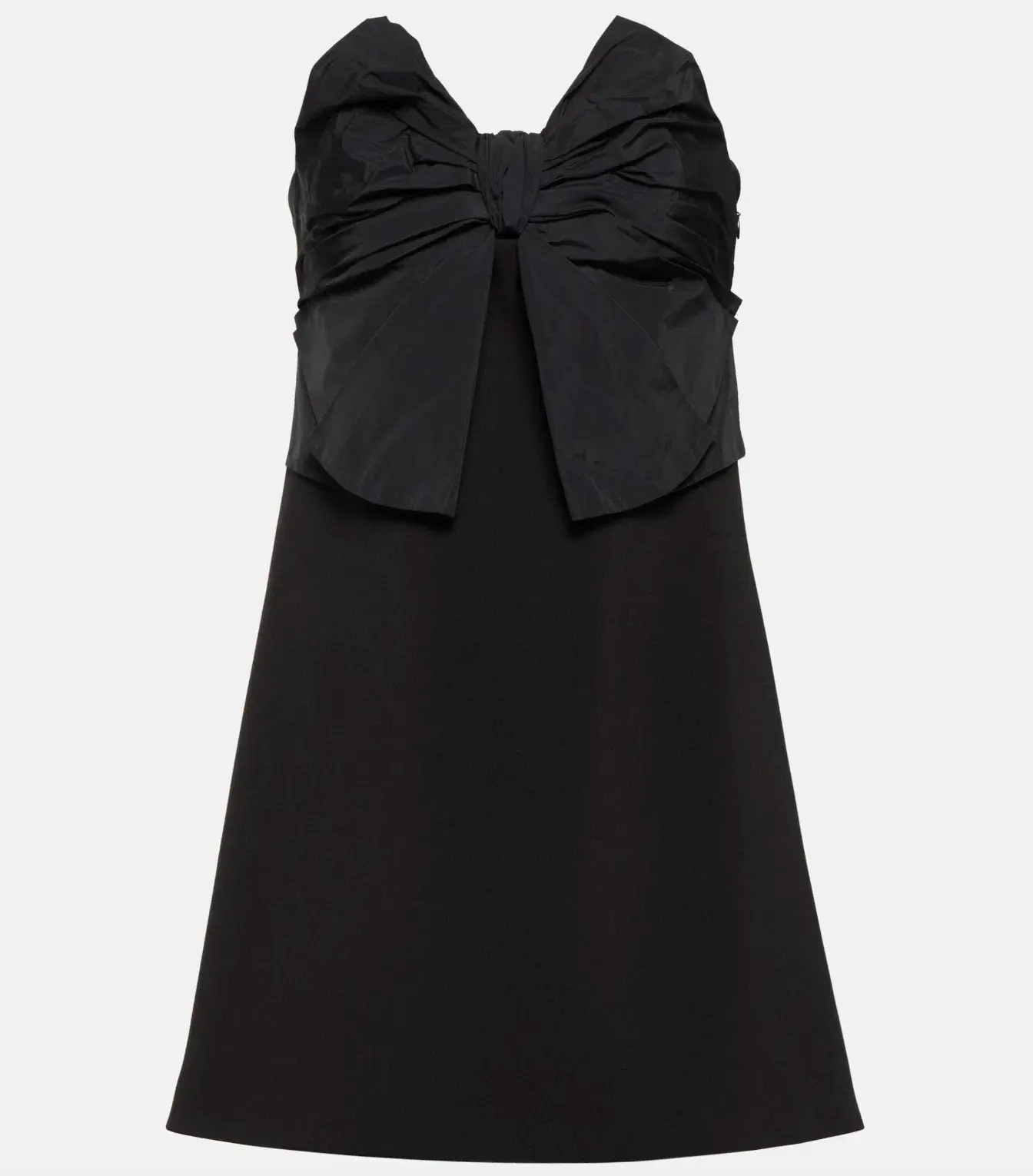 Red Valentino Bow Detailed Strapless Mini Dress Black Size 8 - Image 4