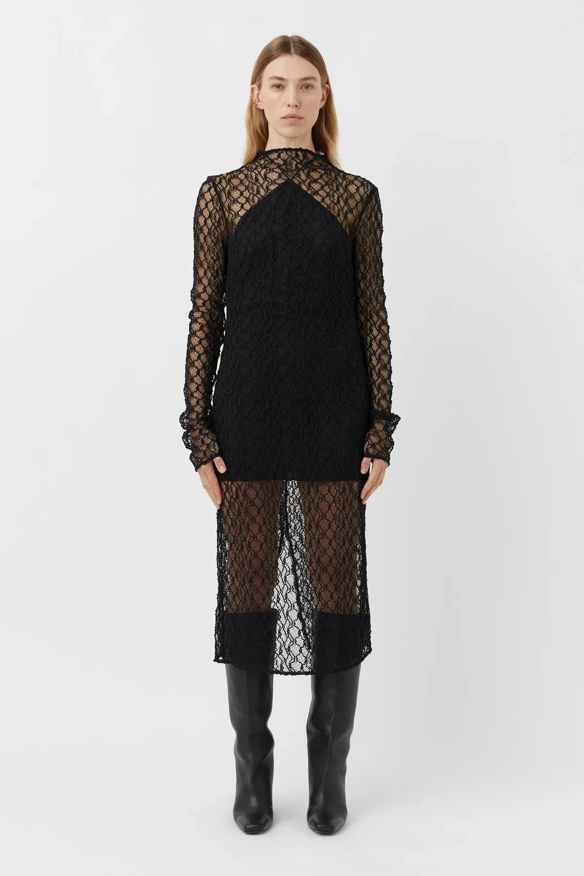 Camilla and Marc Eros Long Sleeve Midi Dress Black Size M / AU 10 - Image 1