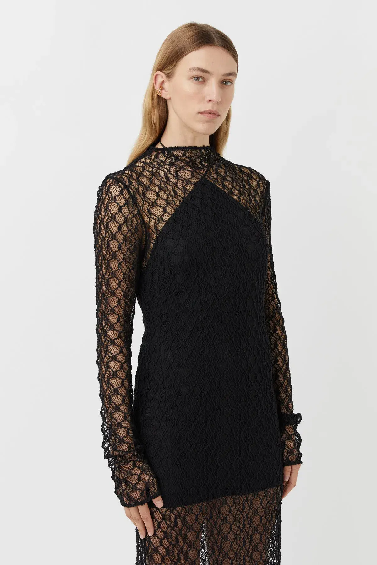 Camilla and Marc Eros Long Sleeve Midi Dress Black Size M / AU 10 - Image 2
