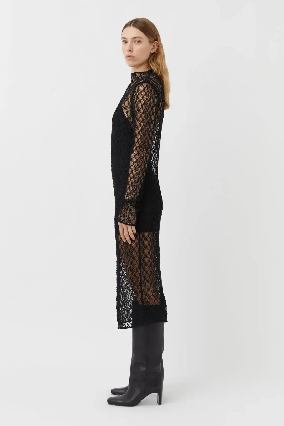 Camilla and Marc Eros Long Sleeve Midi Dress Black Size M / AU 10 for rent on The Volte - main image
