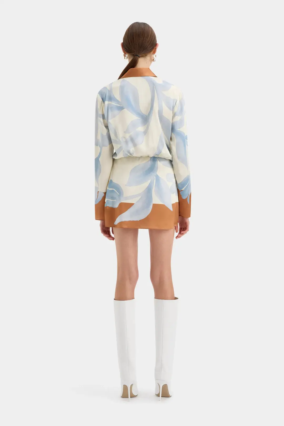 Sir the Label The Sorrento Shirt Mini Dress Sciarpa Print Size 8 for rent on The Volte - main image