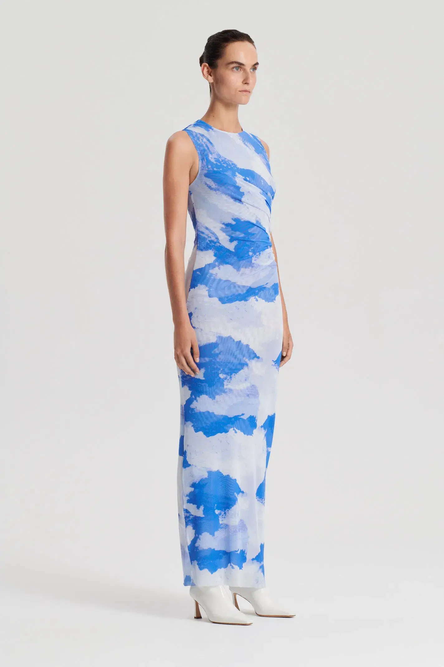 Scanlan Theodore Italian Cloud Print Dress Multi Size 6 - Image 2