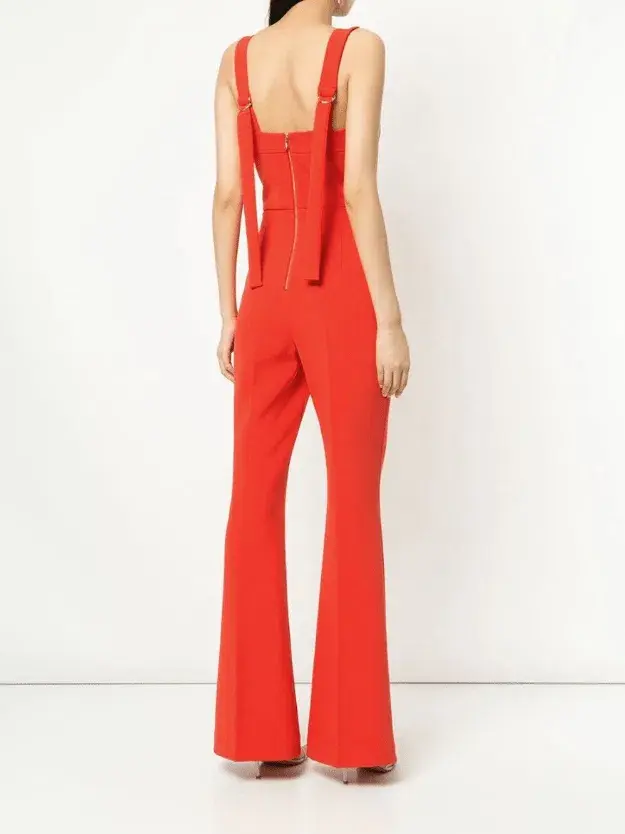 Rebecca Vallance L'Amour Jumpsuit Orange Red Size 8 for rent on The Volte - main image