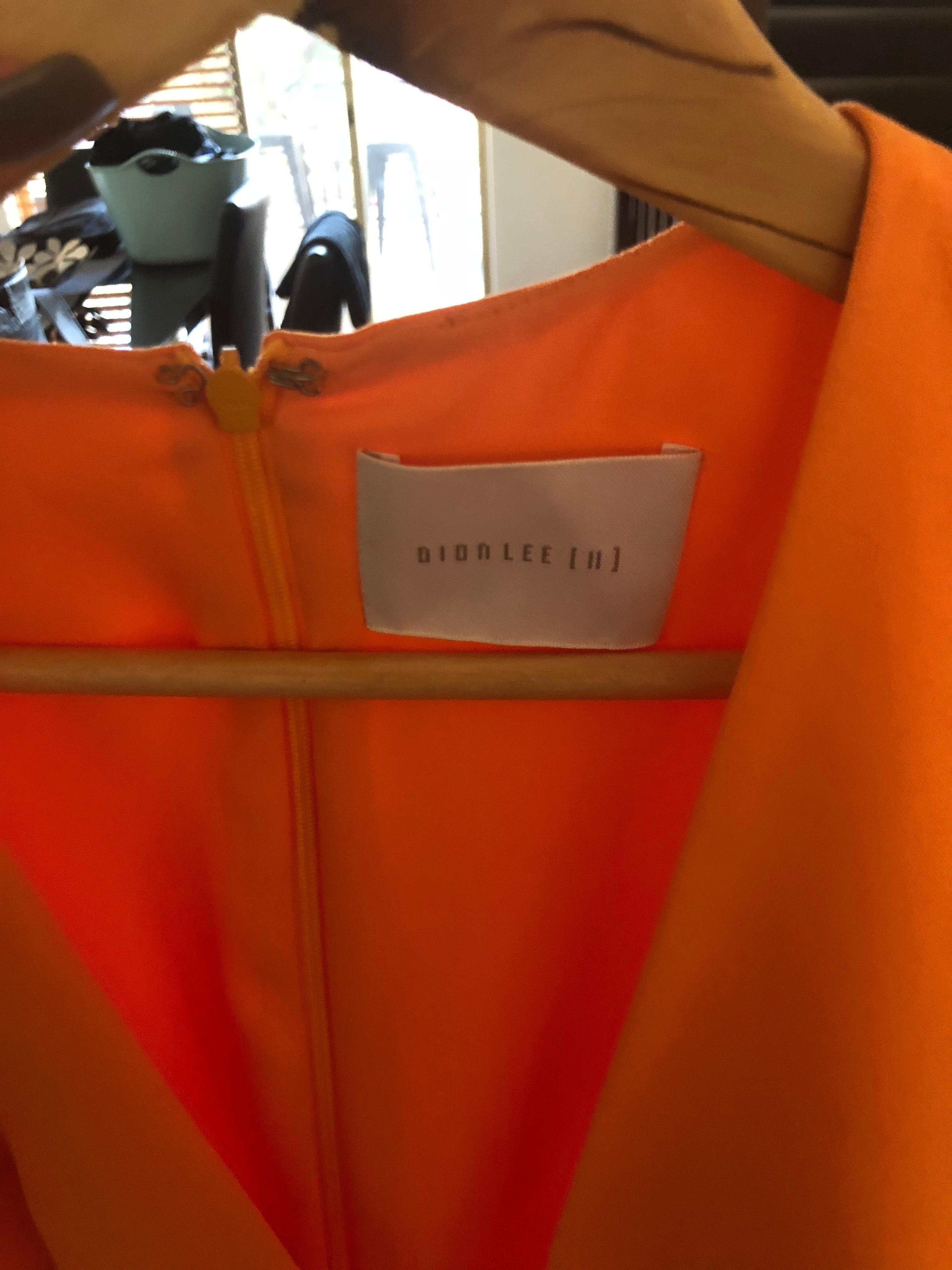 Dion Lee Puncture Dress Orange Size 8 - Image 3