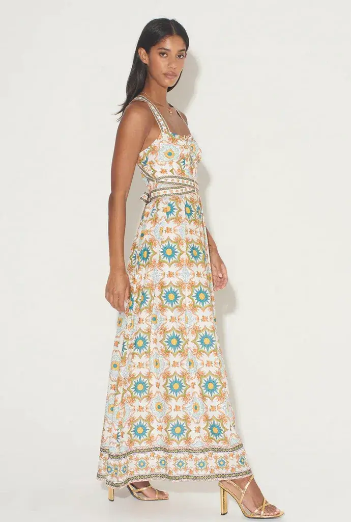 Hansen & Gretel Tulsa Maxi Dress Mosaic Print Size S / AU 8 for rent on The Volte - main image