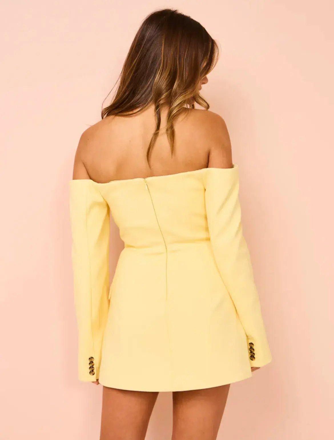 Sir the Label Sandrine Tailored Mini Dress Limone Size 2 / AU 10 - Image 3
