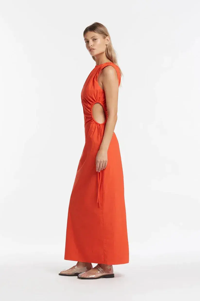 Sir the Label Anja Cut Out Dress Orange Red Size 2 (AU 10) - Image 2