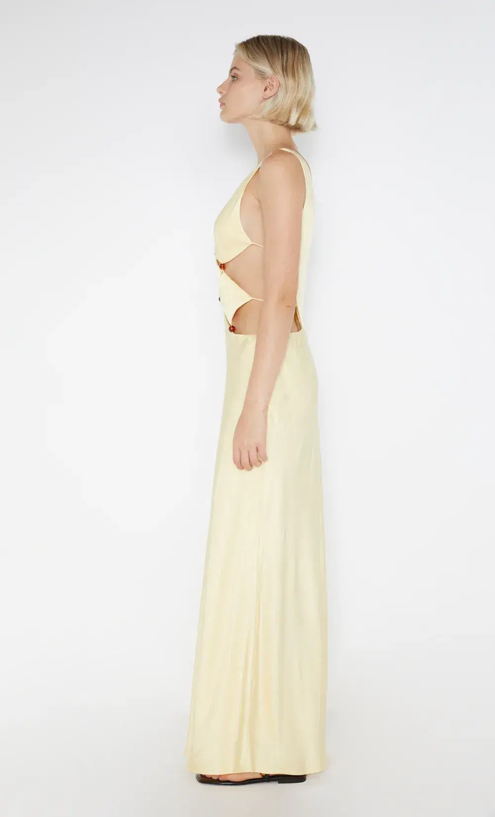 Bec & Bridge Agathe Diamond Dress Butter Yellow Size 8 - Image 6