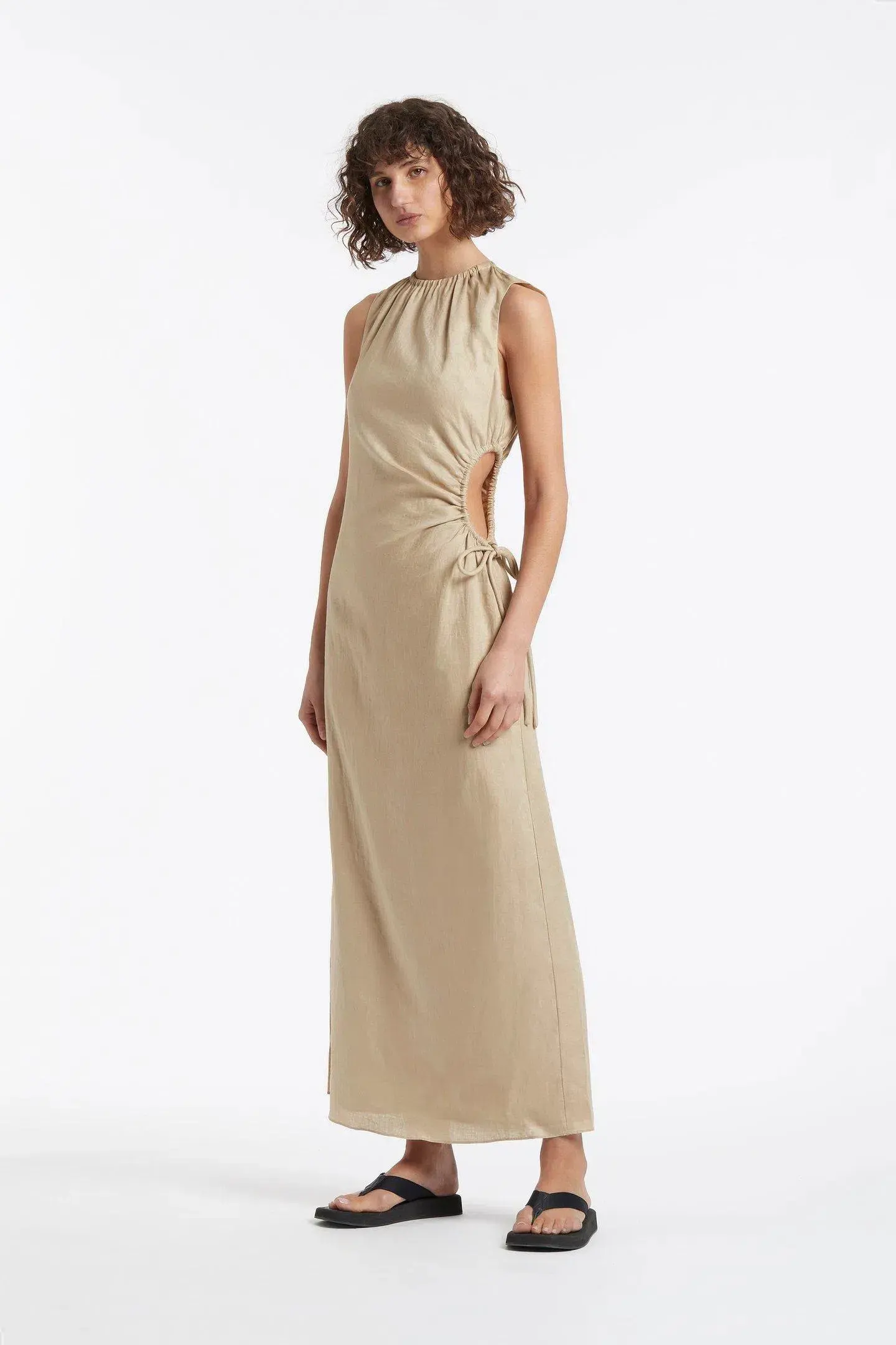 Sir the Label Blanche Cut Out Dress in Bone Size 2 / AU 10 - Image 1