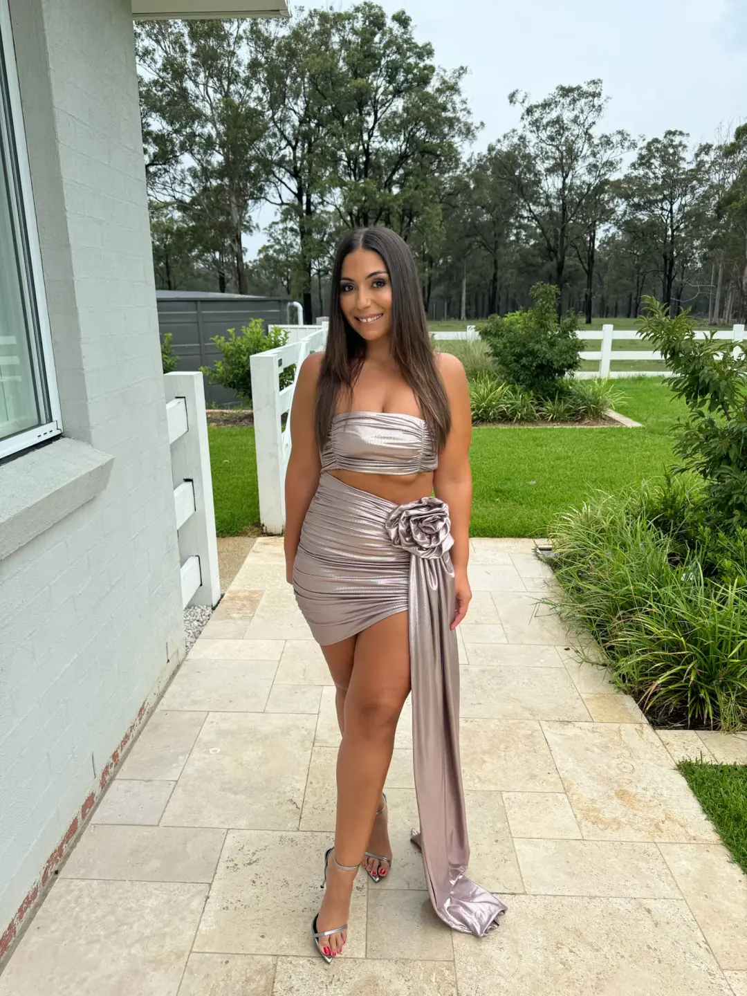 Mia Mini Dress in Copper Bahia Maria for rent on The Volte - main image