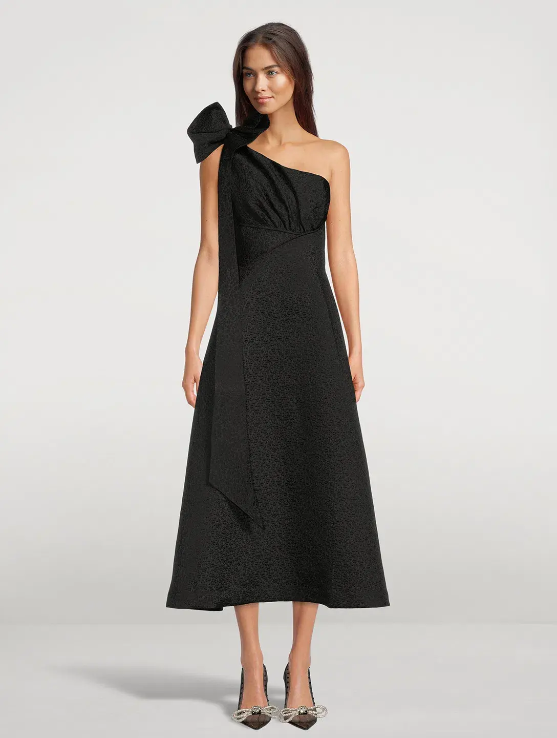 Rachel Gilbert Malea Midi Dress Black Size 8 - Image 1