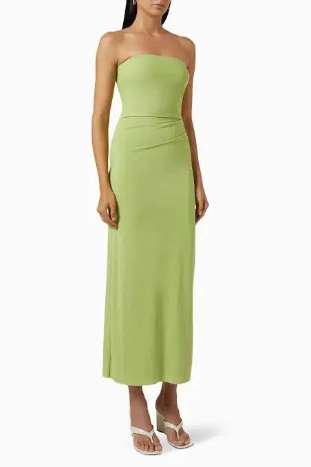 Bec & Bridge Myla Strapless Dress Lime Green Size 10 for rent on The Volte - main image