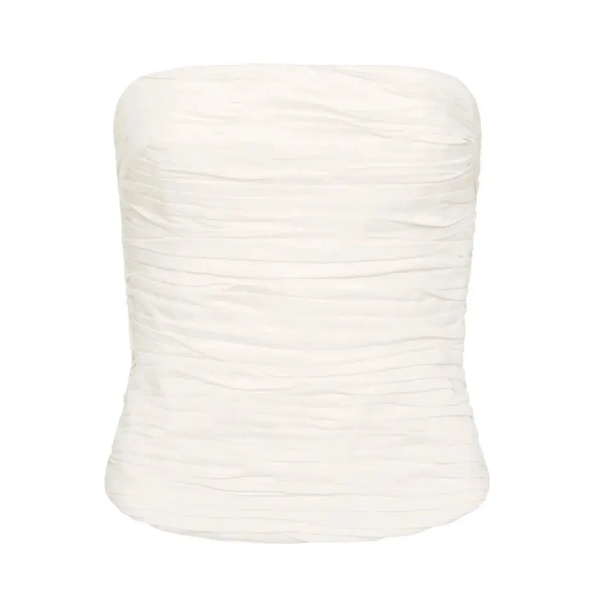 Aje Sunbeam Ruched Bustier Ivory Size 4 - Image 4