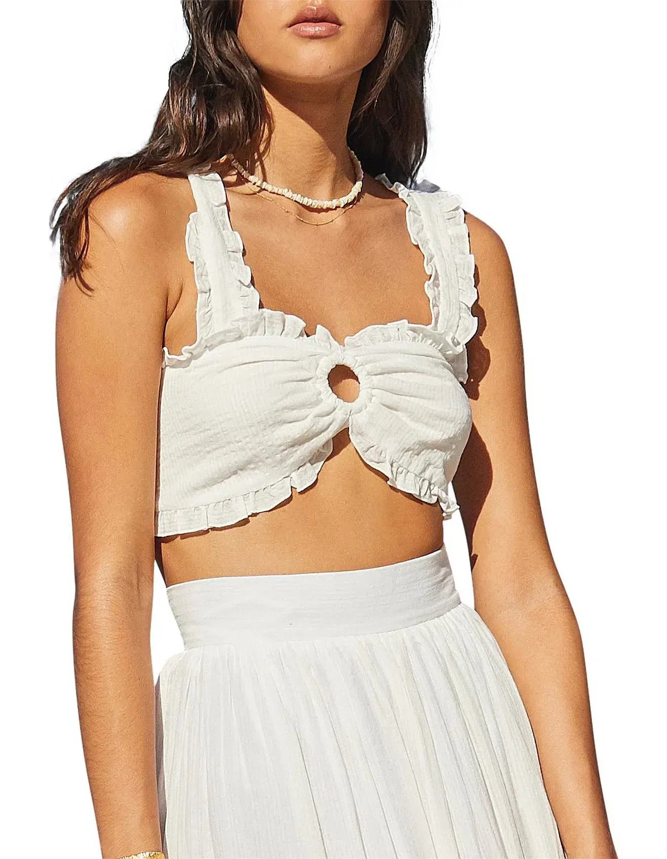 Bec & Bridge Koa Top Size 8 and Skirt Size 6 Set White  - Image 2