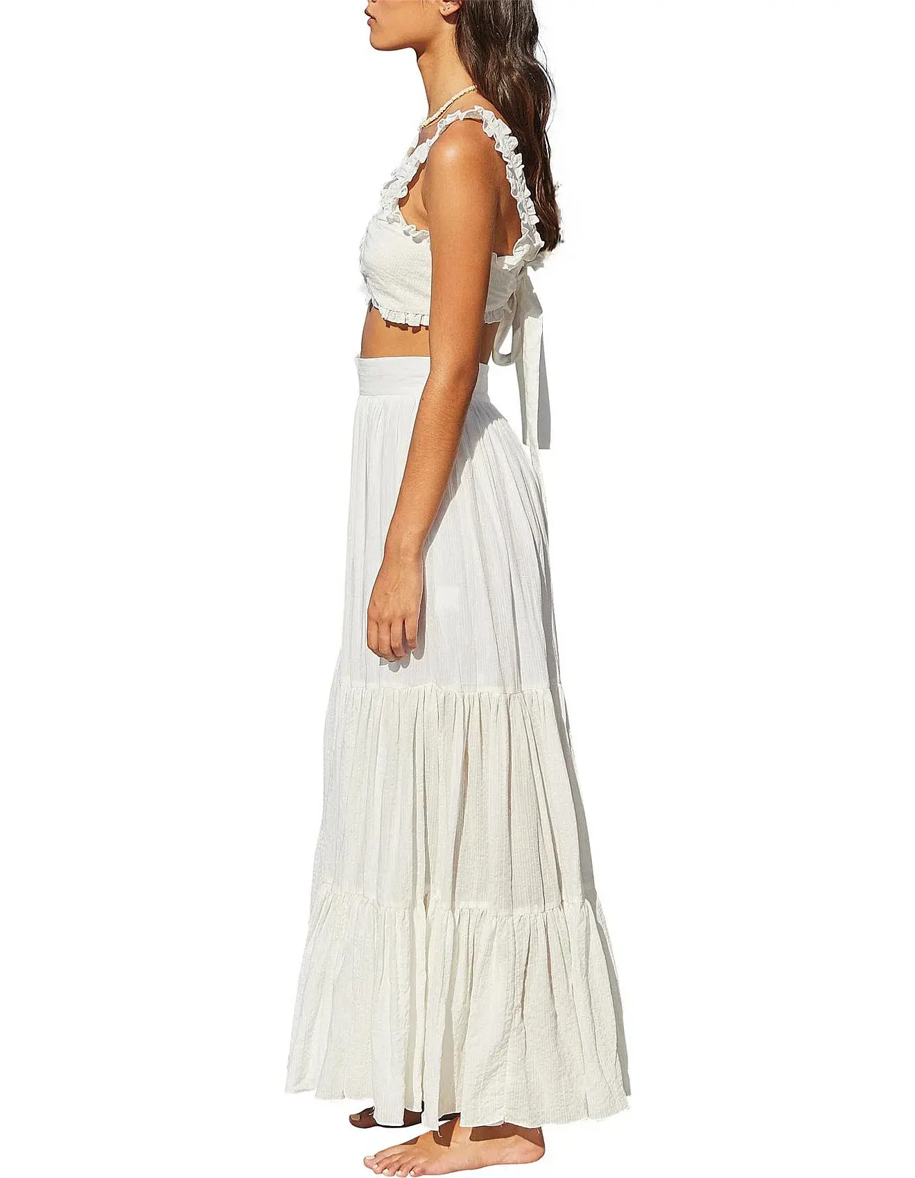 Bec & Bridge Koa Top Size 8 and Skirt Size 6 Set White  - Image 4