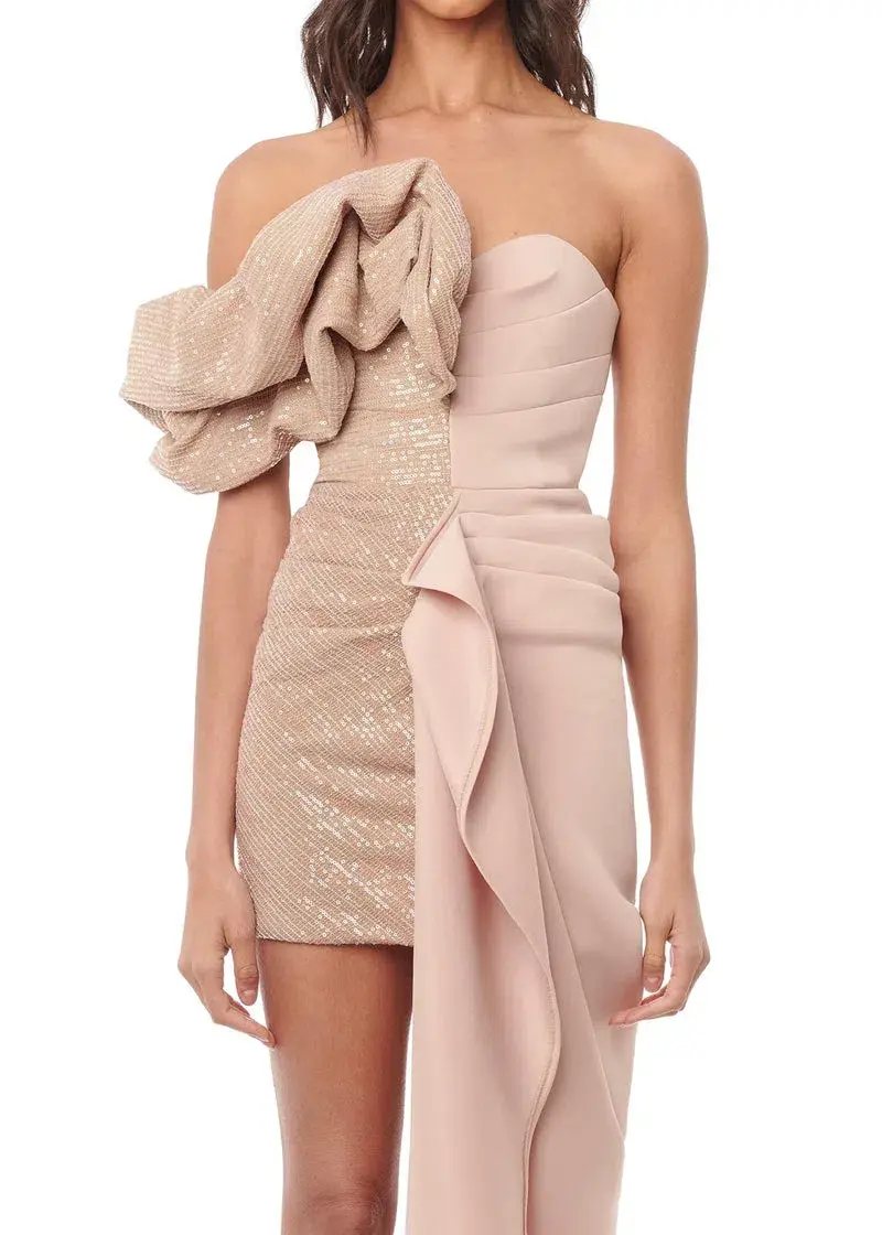 Eliya The Label Eveleigh Dress Nude Size M/Au 10 - Image 3