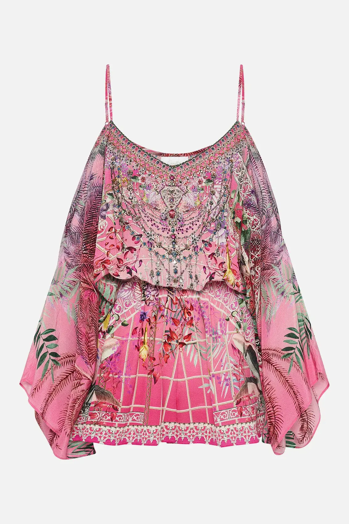 Camilla Drop Shoulder Playsuit Glasshouse Romance Size L /Au 14 - Image 4