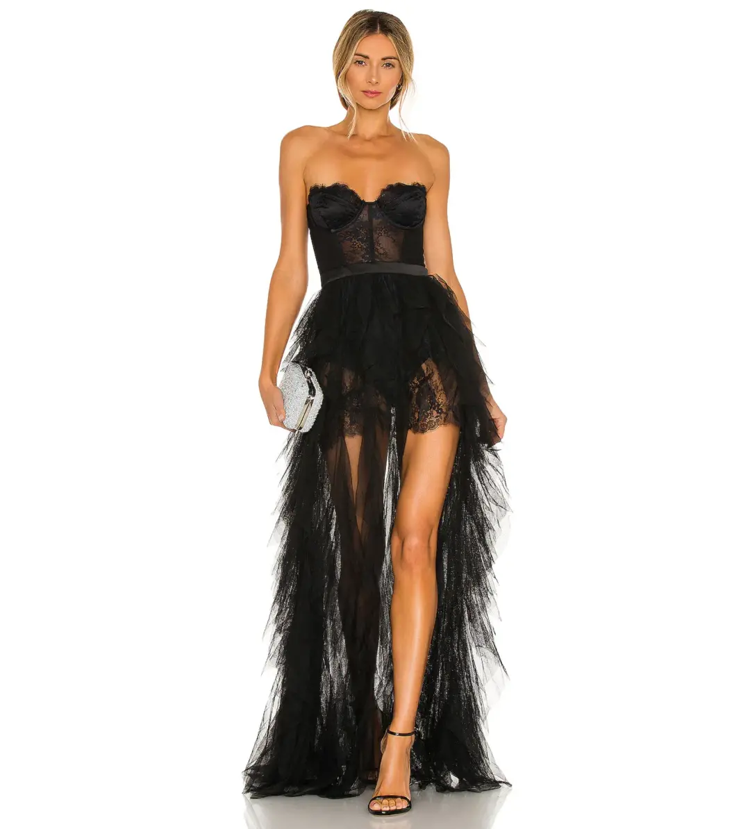 For Love & Lemons  Bustier Gown Black Size L/Au 12 for rent on The Volte - main image