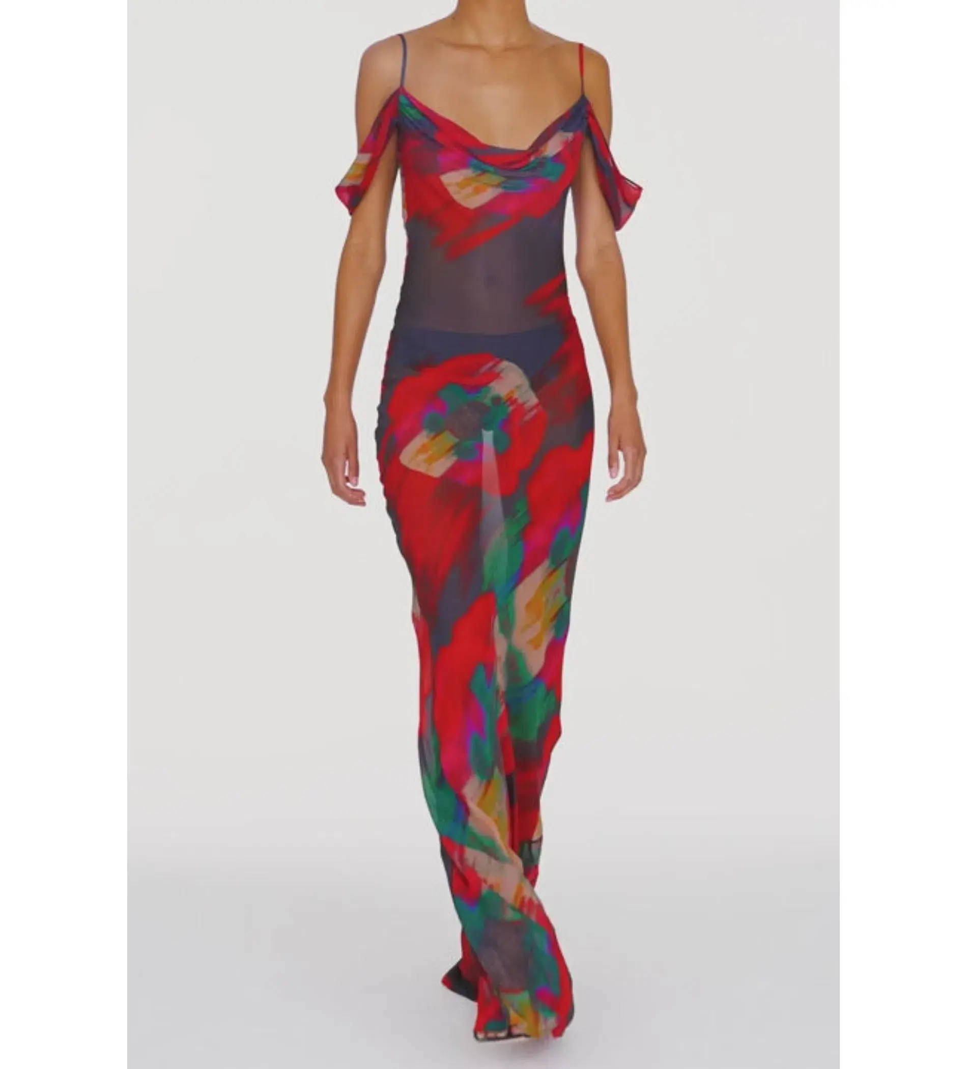 Rat & Boa Adriana Dress in Abstract Floral Print Size Medium / Size 10 - Image 2