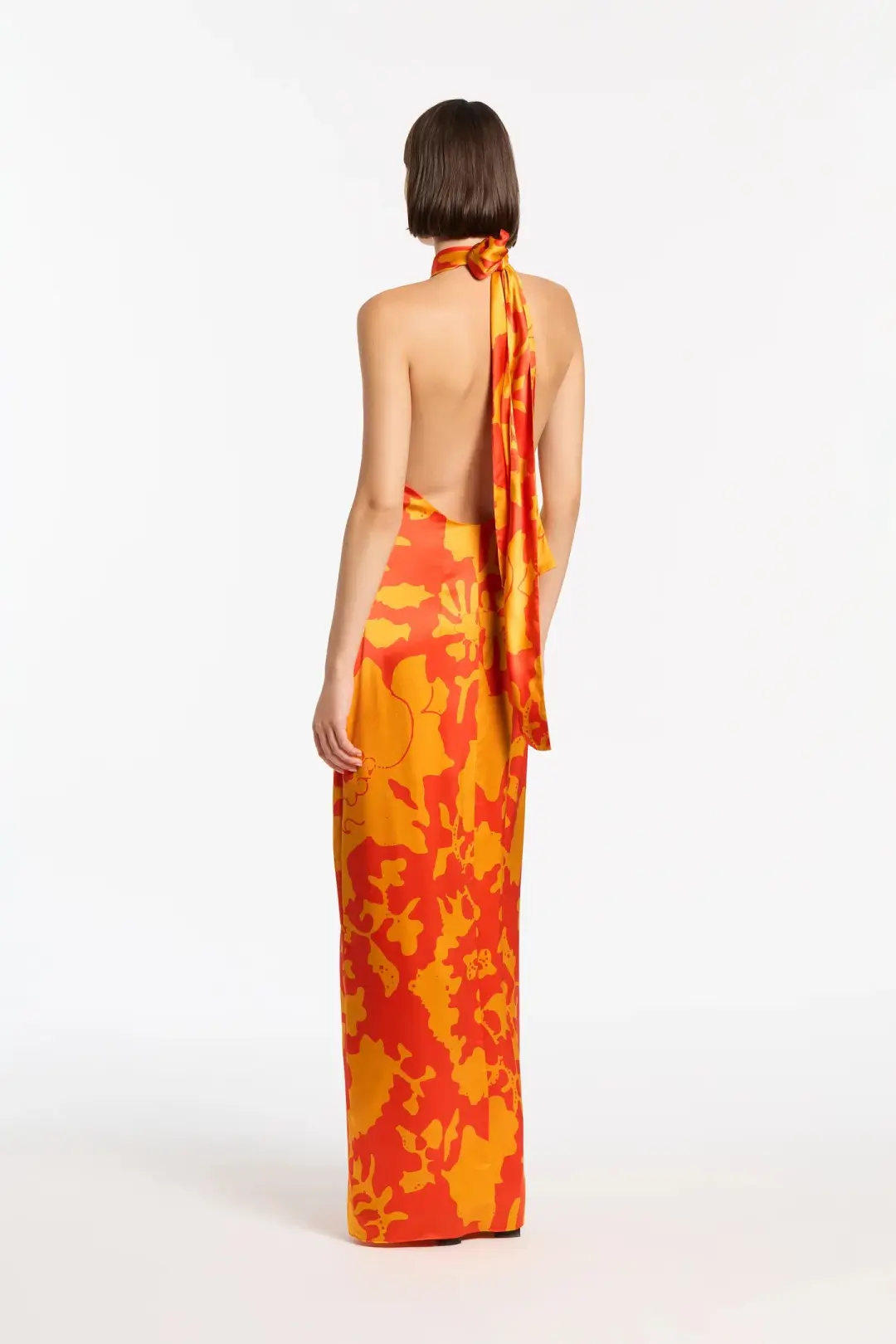 Sir The Label Armel Halter Maxi Dress Orange Size 1 /Au 8 for rent on The Volte - main image