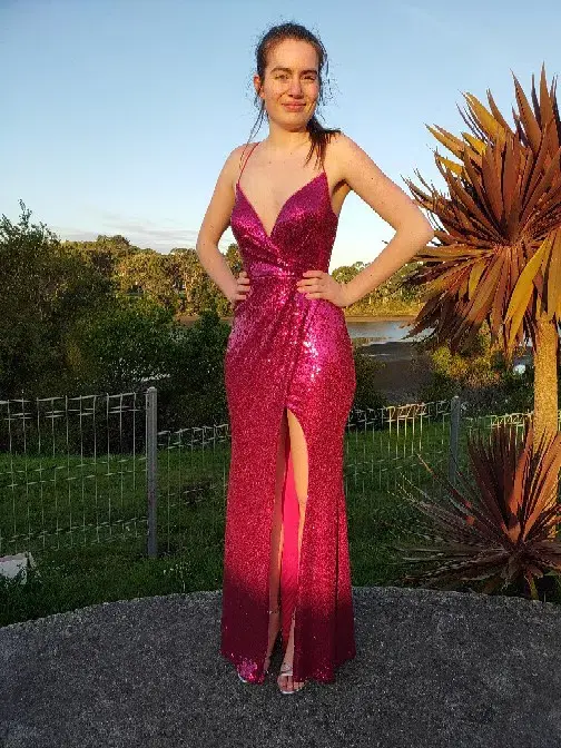 Bariano Alexandrite Maxi Dress Pink Size 8 - Image 1