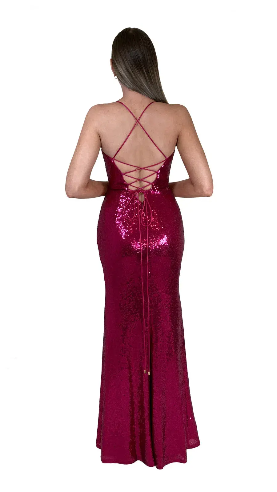 Bariano Alexandrite Maxi Dress Pink Size 8 - Image 3