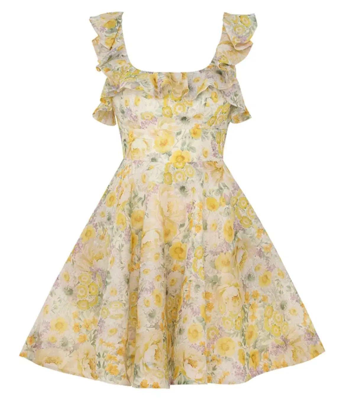 Zimmermann The Harmony Frilled Mini in Citrus Garden Print Size 1 / AU 10 - Image 4
