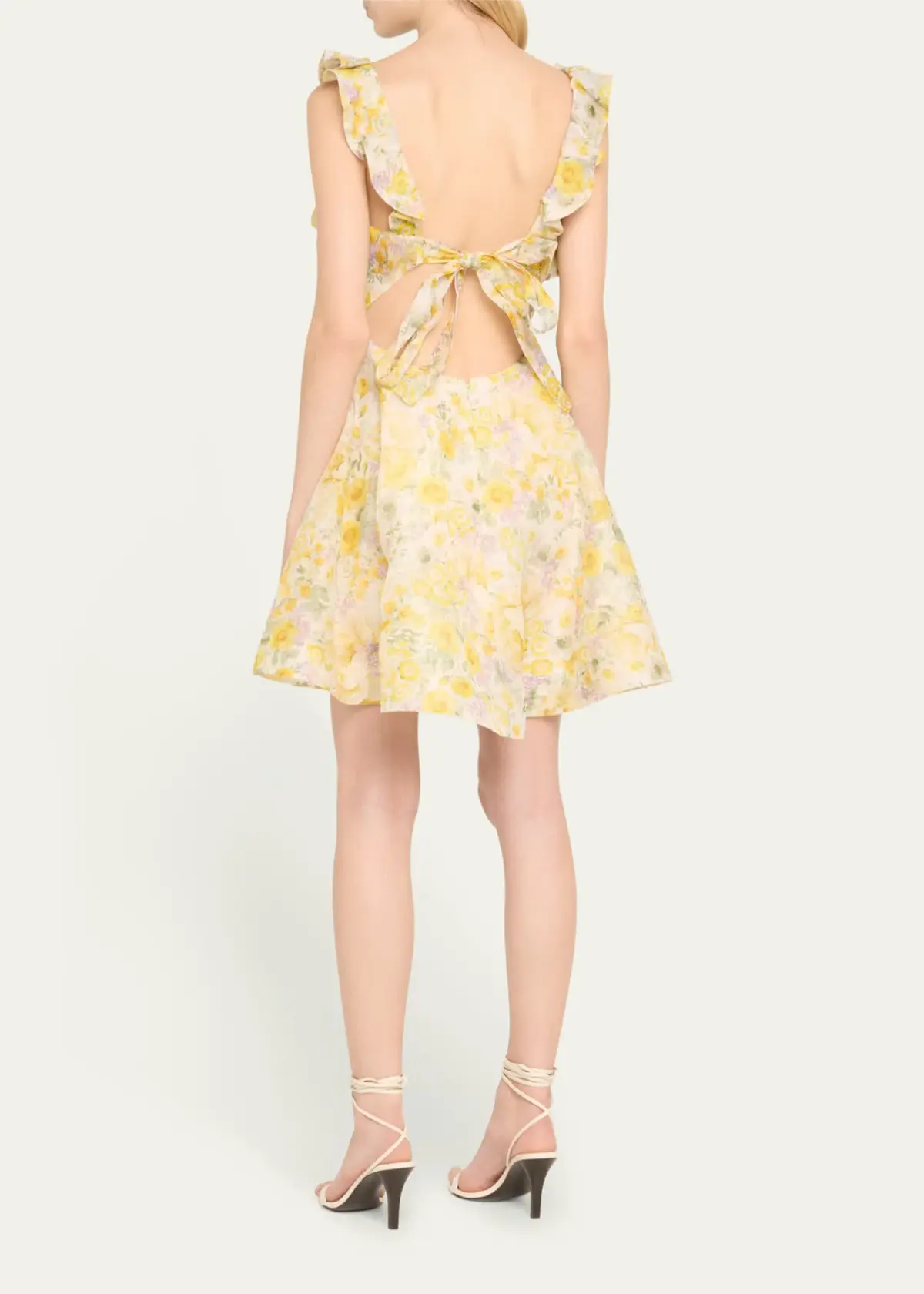 Zimmermann The Harmony Frilled Mini in Citrus Garden Print Size 1 / AU 10 - Image 2