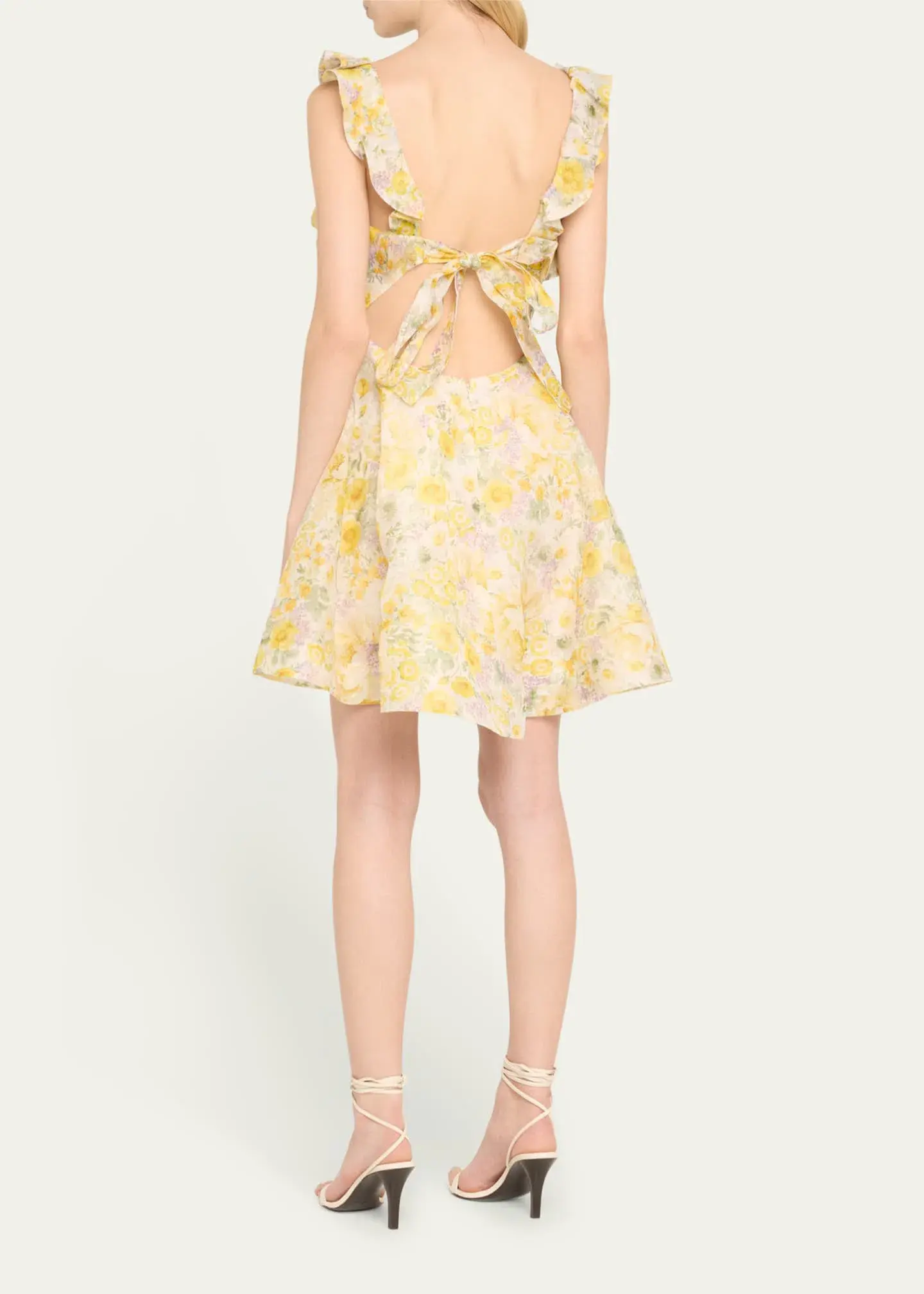 Zimmermann The Harmony Frilled Mini in Citrus Garden Print Size 1 / AU 10 - Image 2