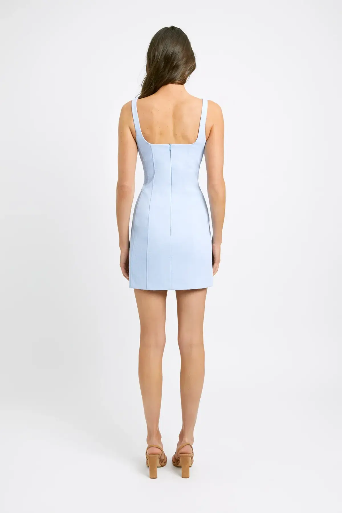 Kookai Blue Oyster Mini Dress Ice Blue Size 8 - Image 3