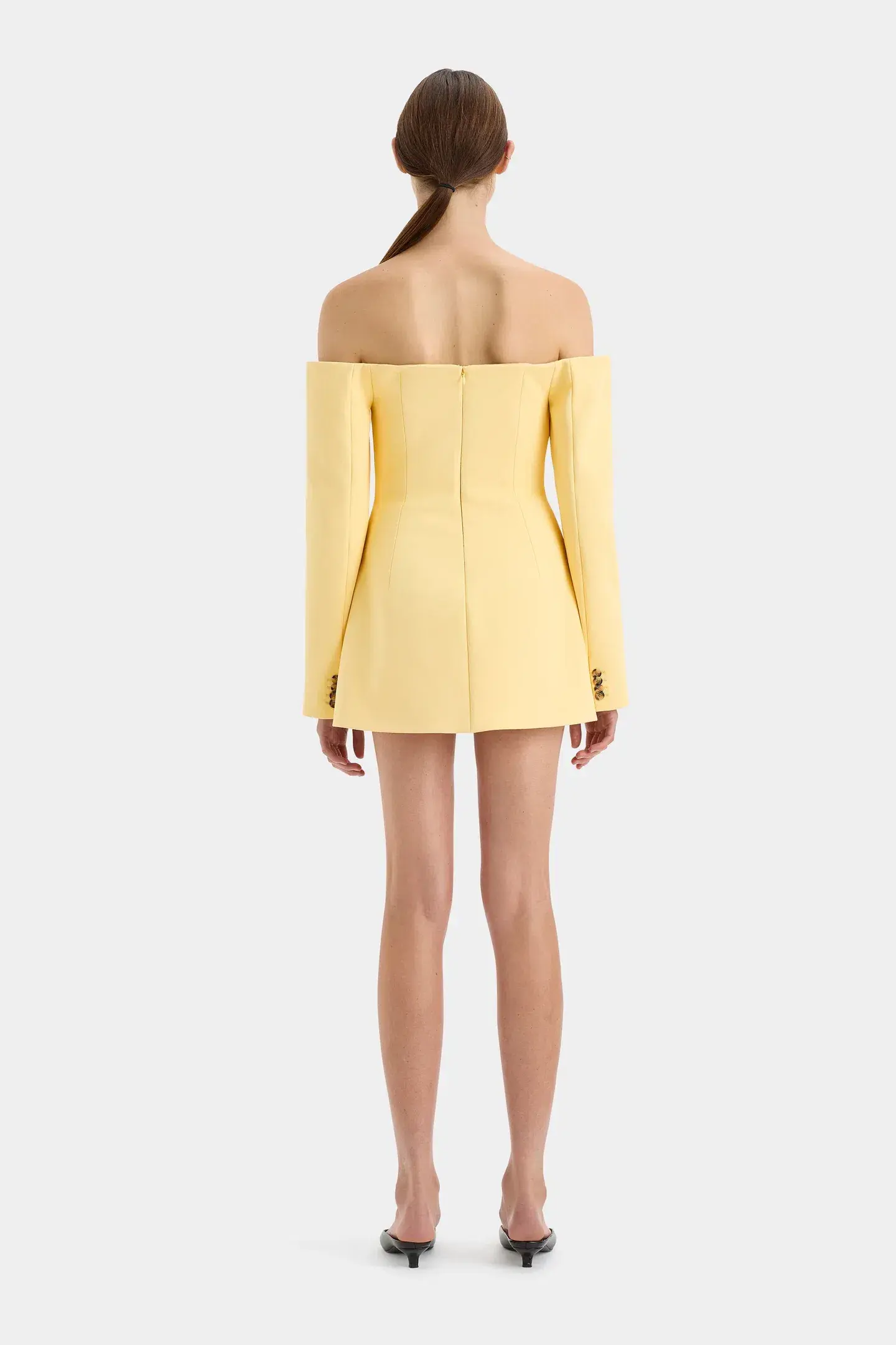 Sir the Label Sandrine Tailored Mini Dress Limone Size 10  - Image 3