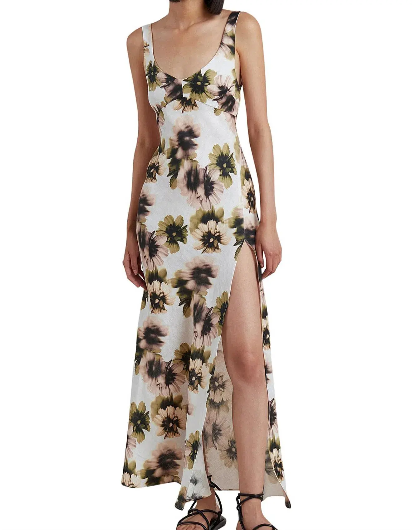 Bec & Bridge Bloom Linen Maxi Dress Floral Size 6  - Image 1