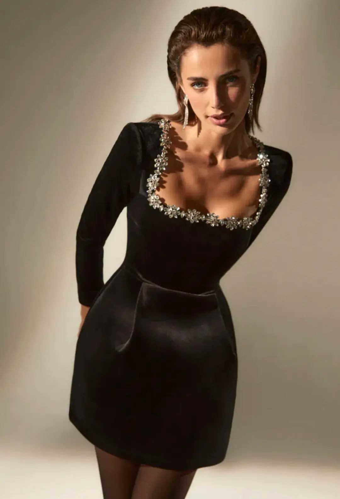 Nadine Merabi Kimberly Mini Dress Black Size XS / AU 6 for rent on The Volte - main image