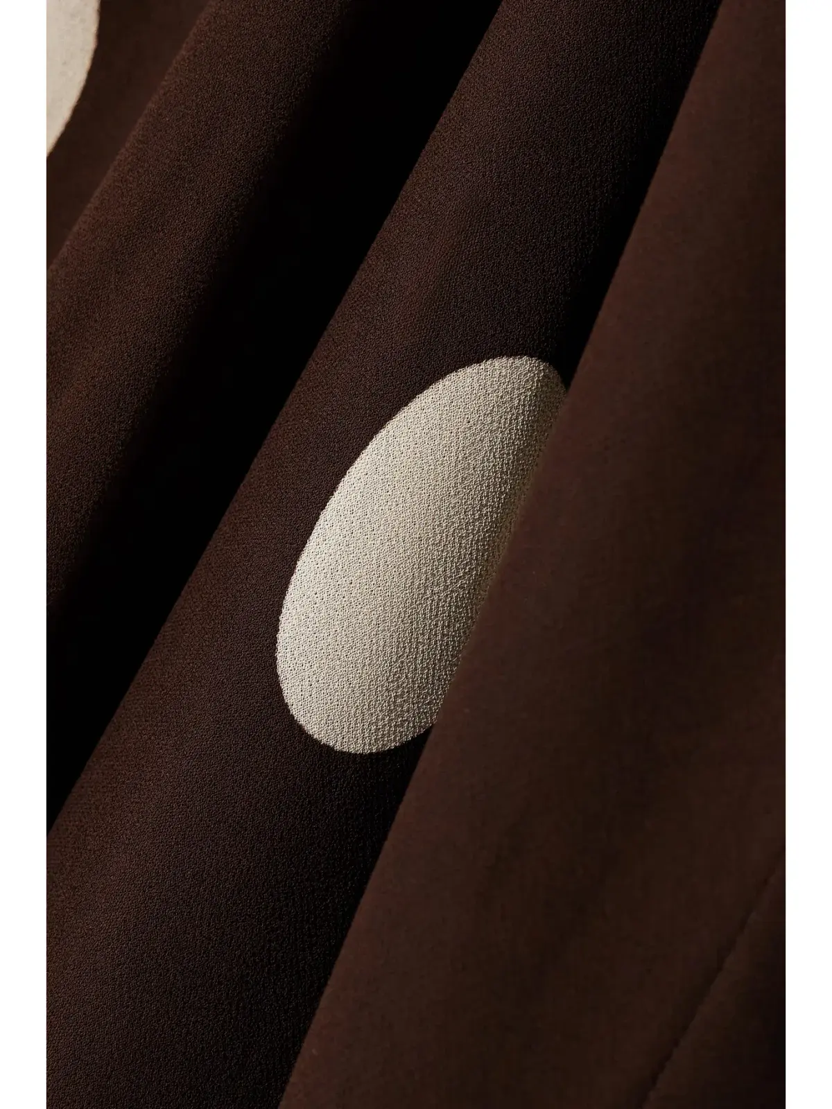 Faithfull the Brand Santos Polka Dot Georgette Maxi Dress Chocolate Size M / AU 10 - Image 3