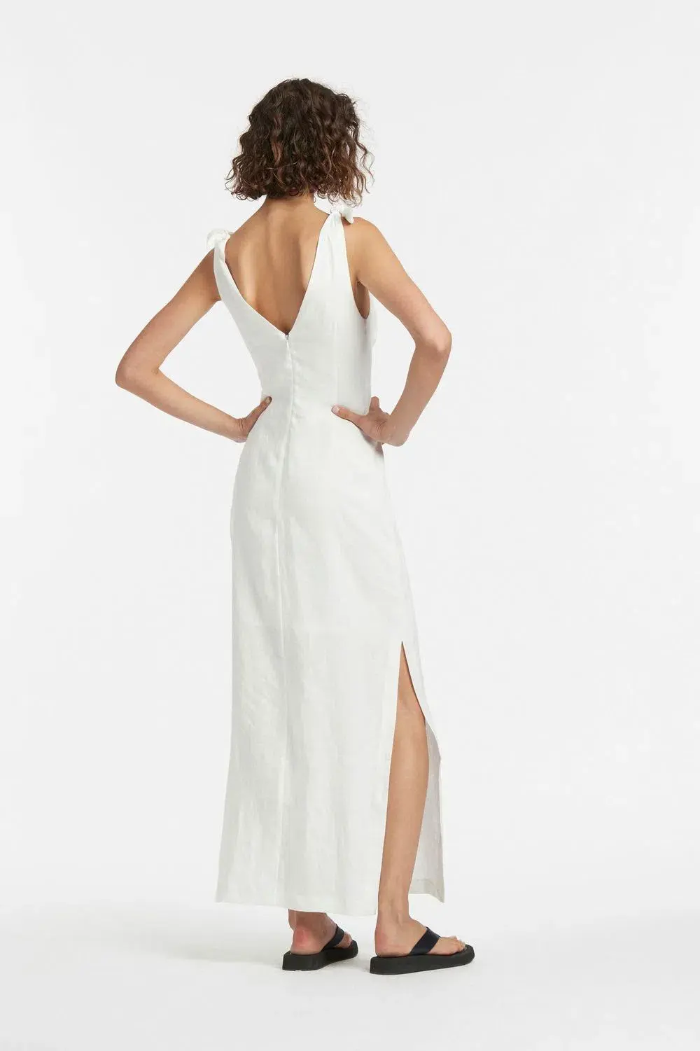 Sir the Label Alexandre Tie Midi Dress Ivory Size 1 / AU 8 - Image 3