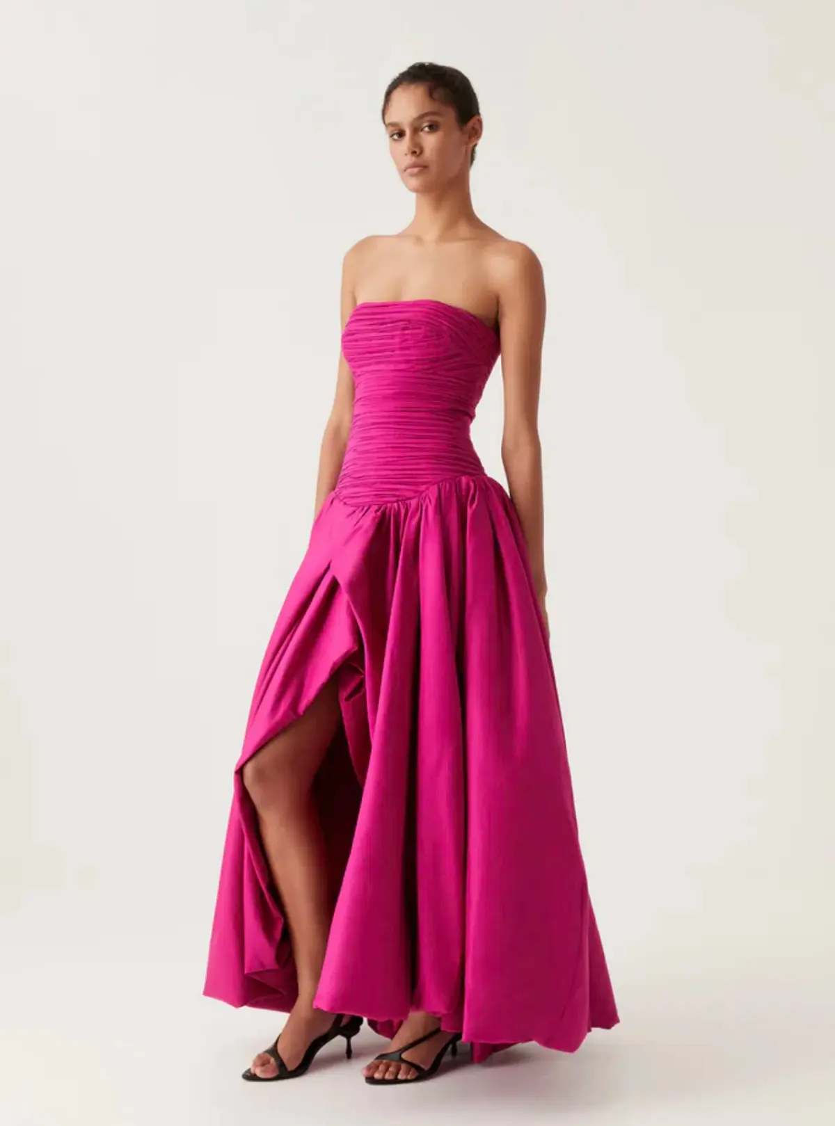 Aje Violette Bubble Hem Maxi Dress Deep Magenta Size 10 - Image 4