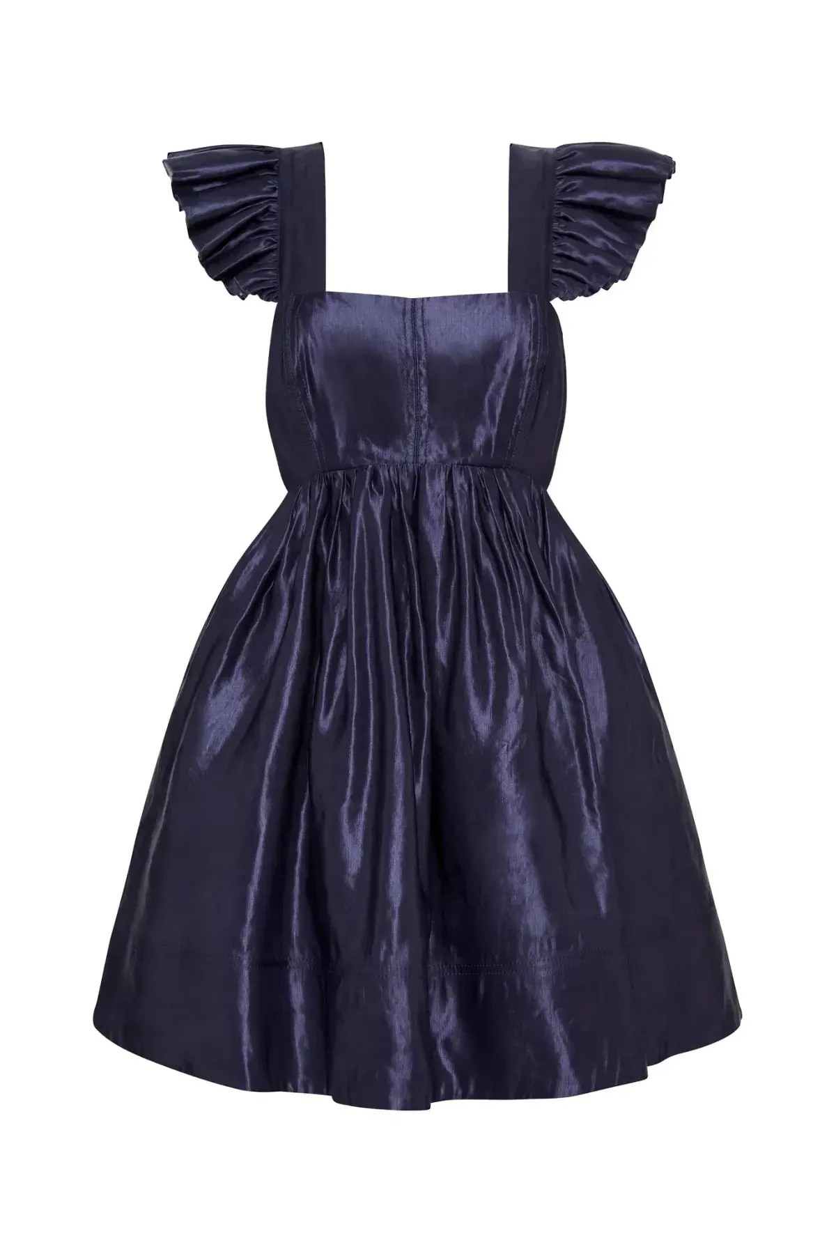 Aje Revitalise Frill Mini Dress Indigo Size 8 - Image 4