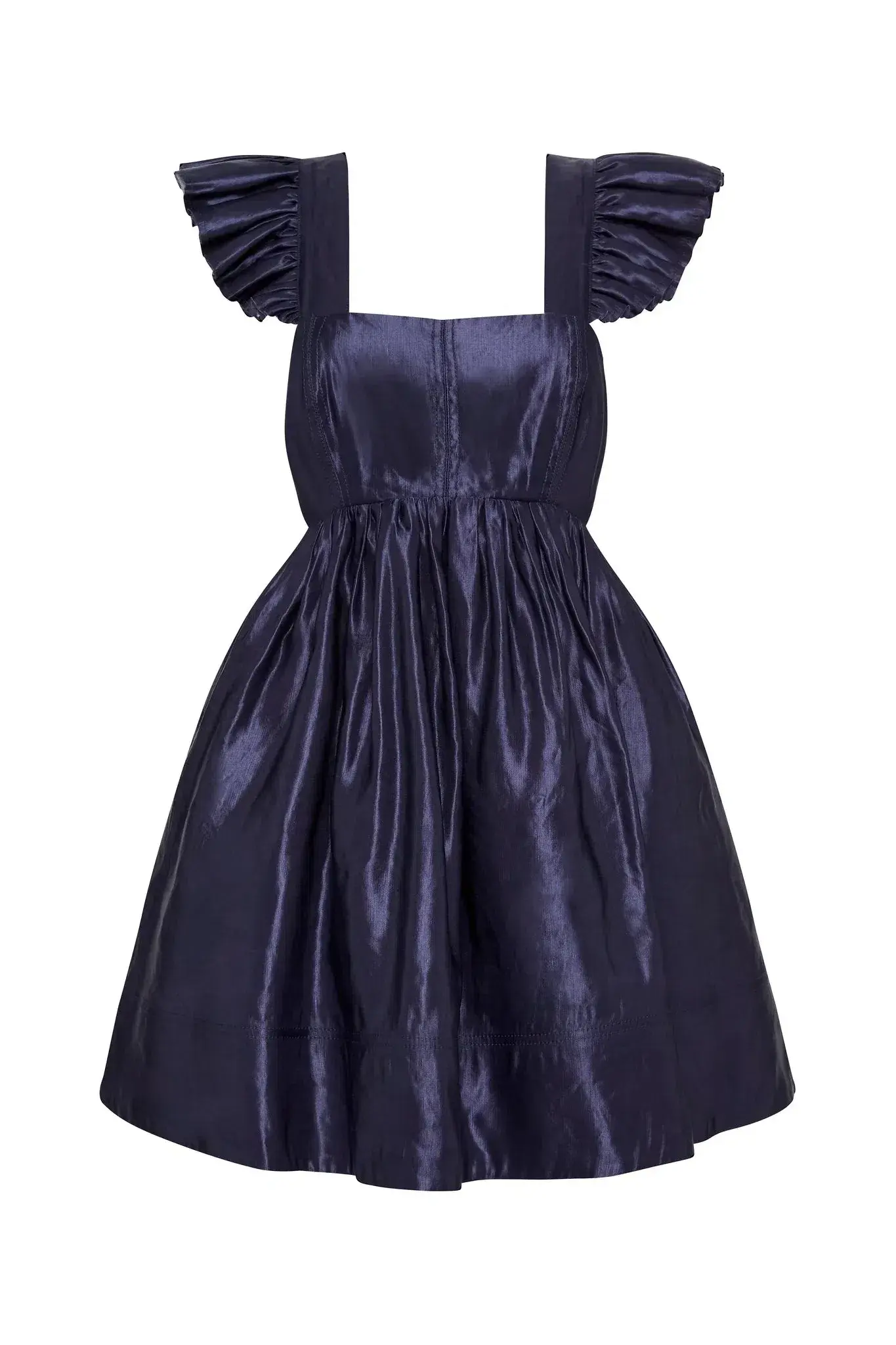 Aje Revitalise Frill Mini Dress Indigo Size 8 - Image 4